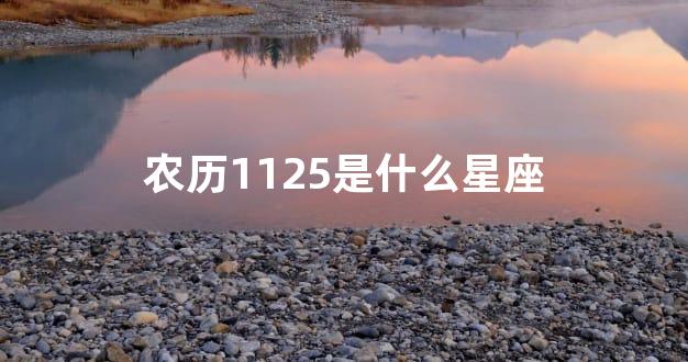 农历1125是什么星座